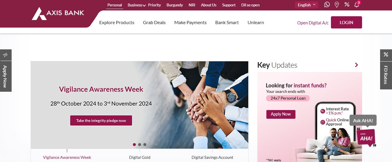 axis bank -  App Demo Video