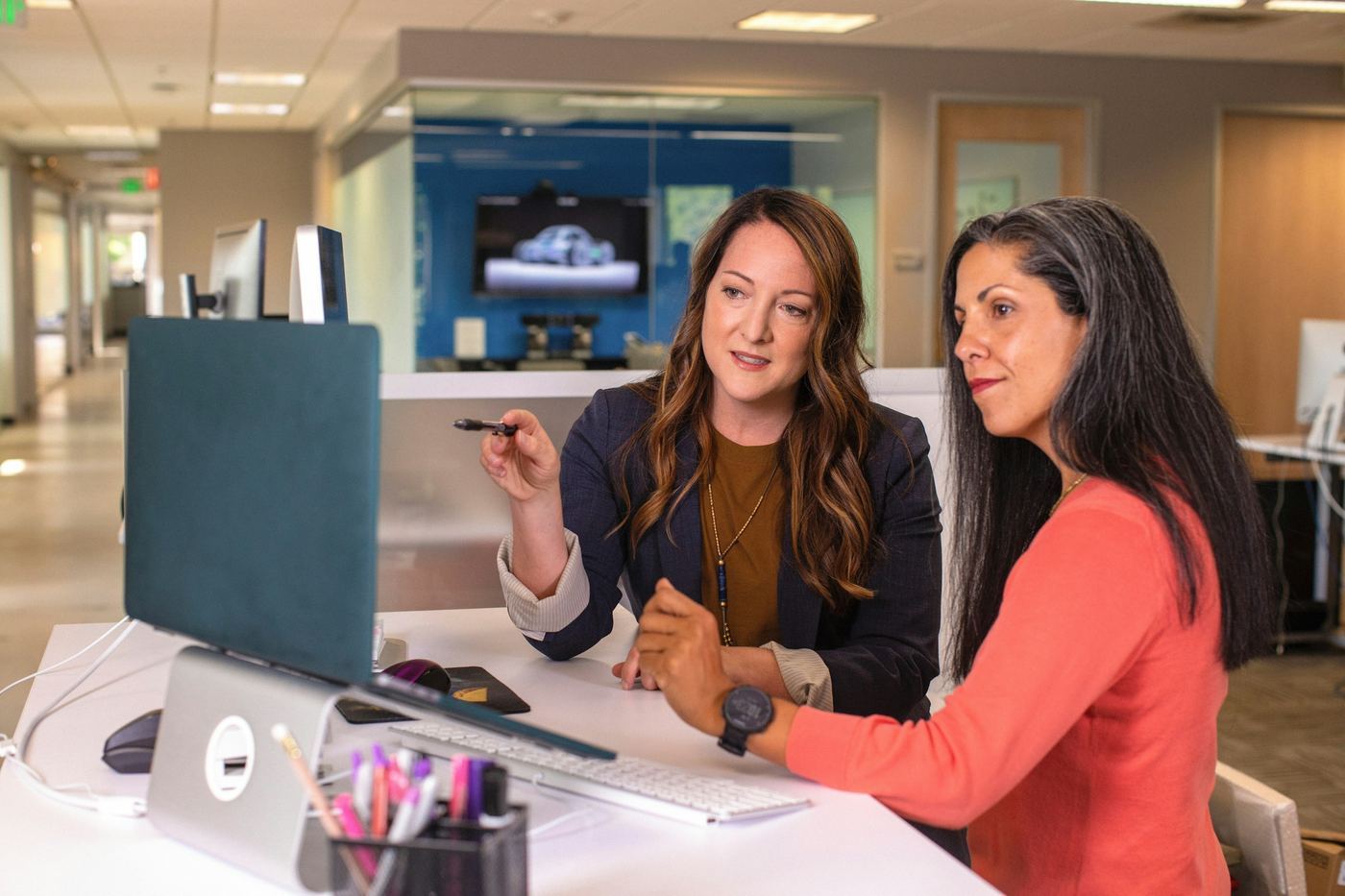 women on a laptop - How to Make Instructional Videos