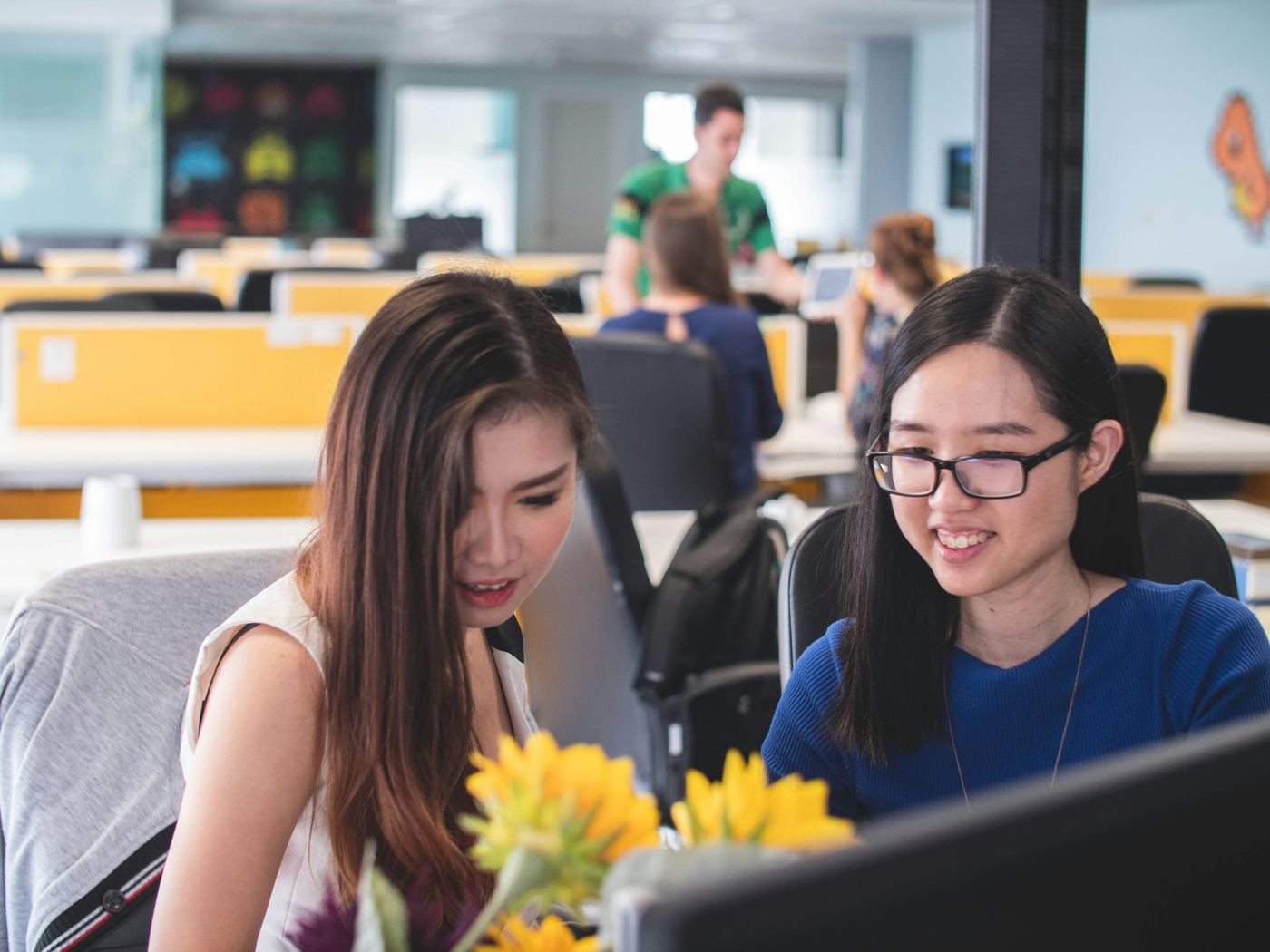 employees smiling - Financial Services Advertising