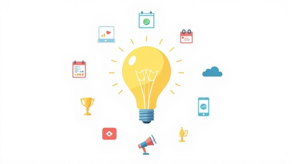 9 Fresh Content Marketing Ideas for Startups in 2025 illustration