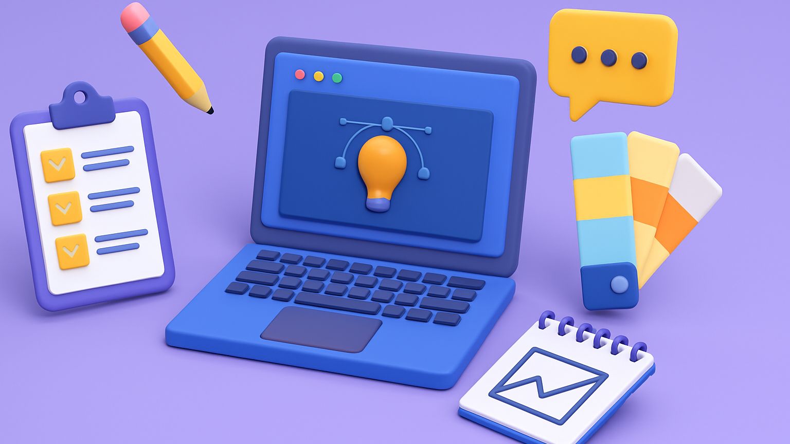 A Guide to the Design Process in Graphic Design illustration