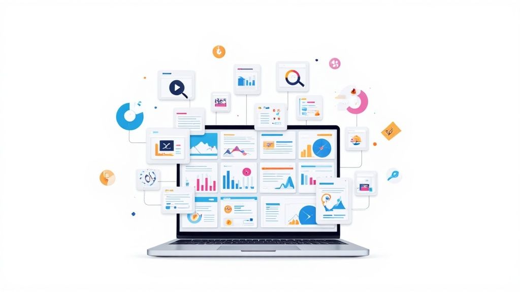 Top 12 Best Tools for Analyzing Video Performance on Social Media illustration