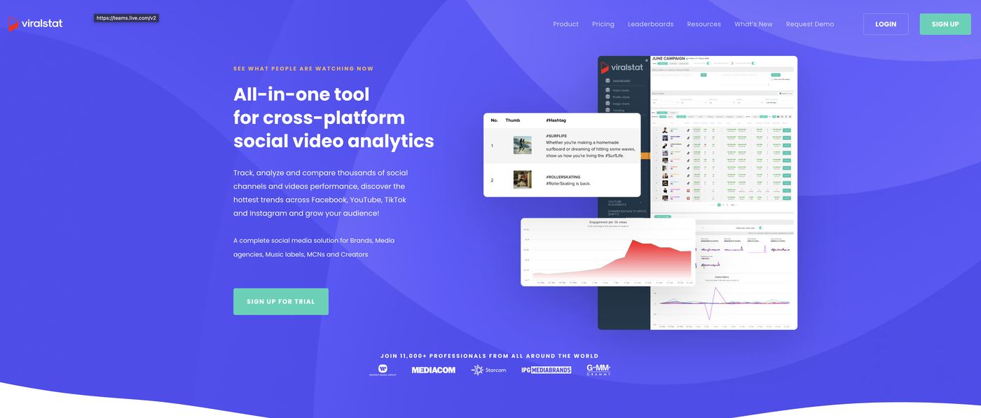 viralstat homepage