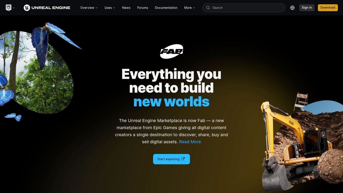 Unreal Engine Marketplace (now Fab)