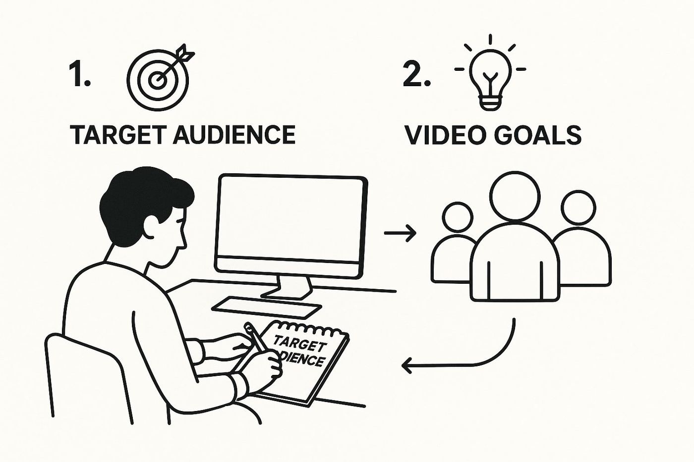 Target audience and video goals, the two things to define before writing a script