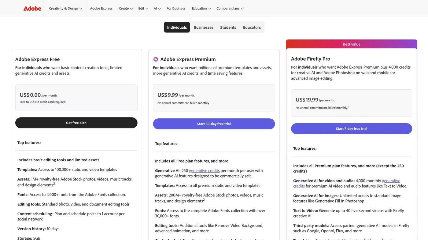 Adobe Express (QR tool inside Express)