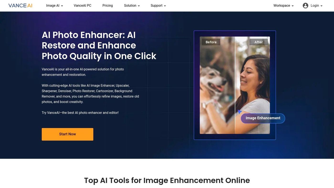 VanceAI image enhancement suite