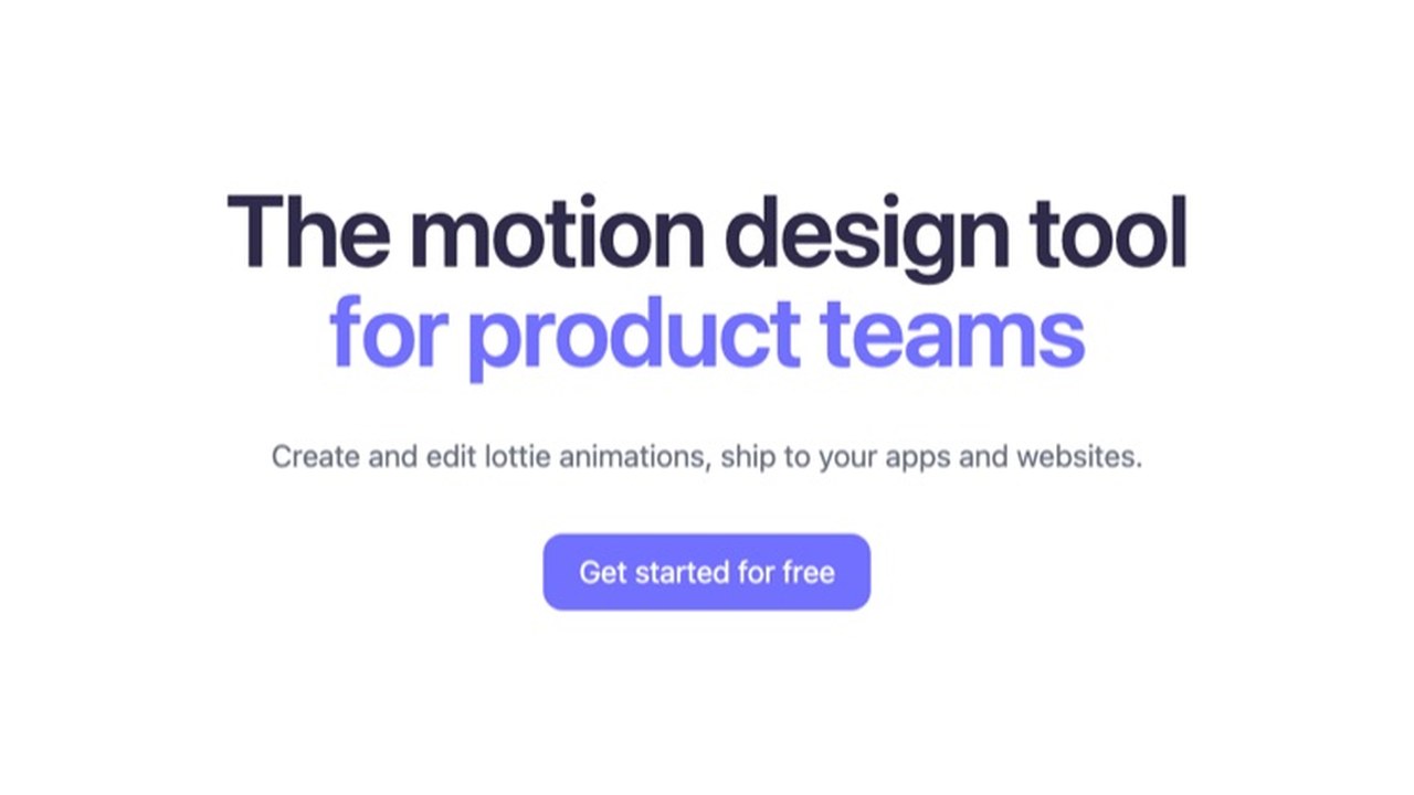 Lottielab homepage: the motion design tool for product teams