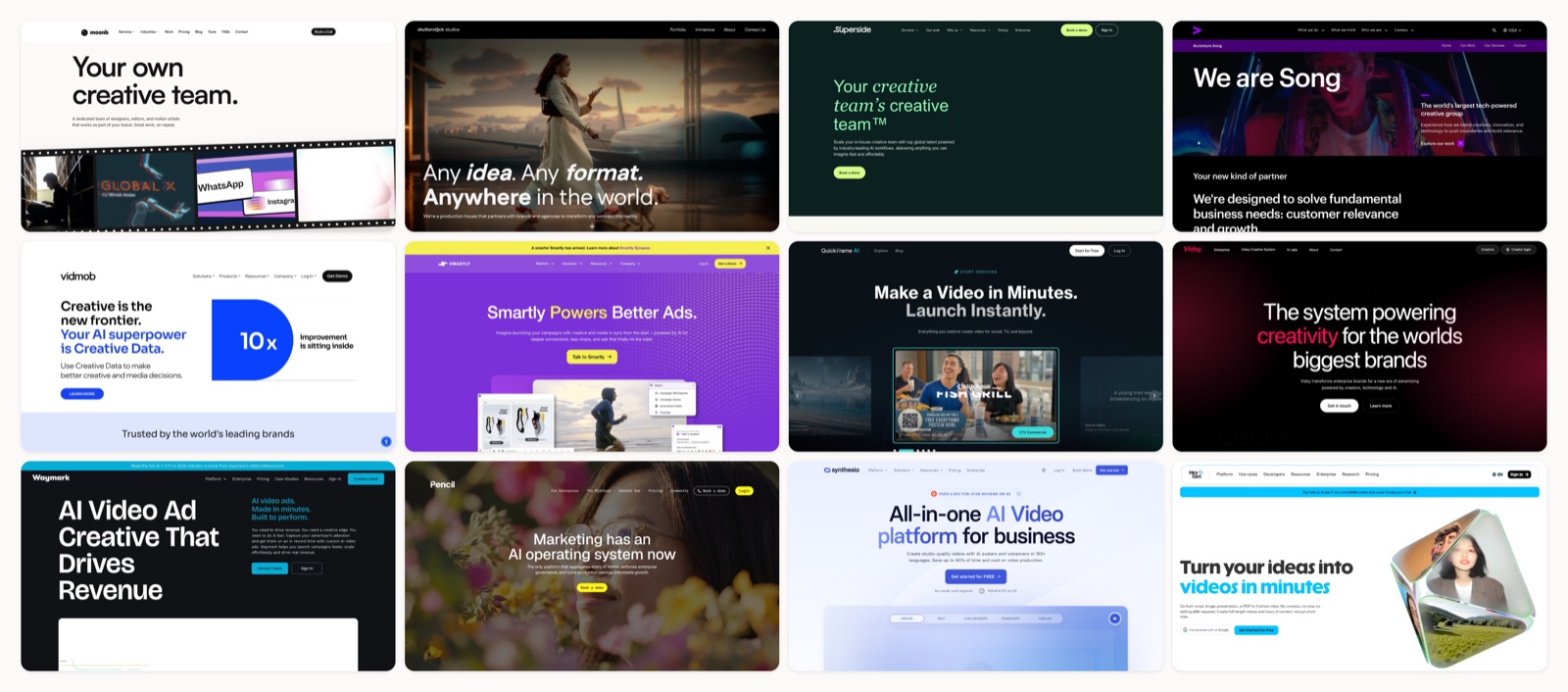 A comparison of AI video production companies and platforms