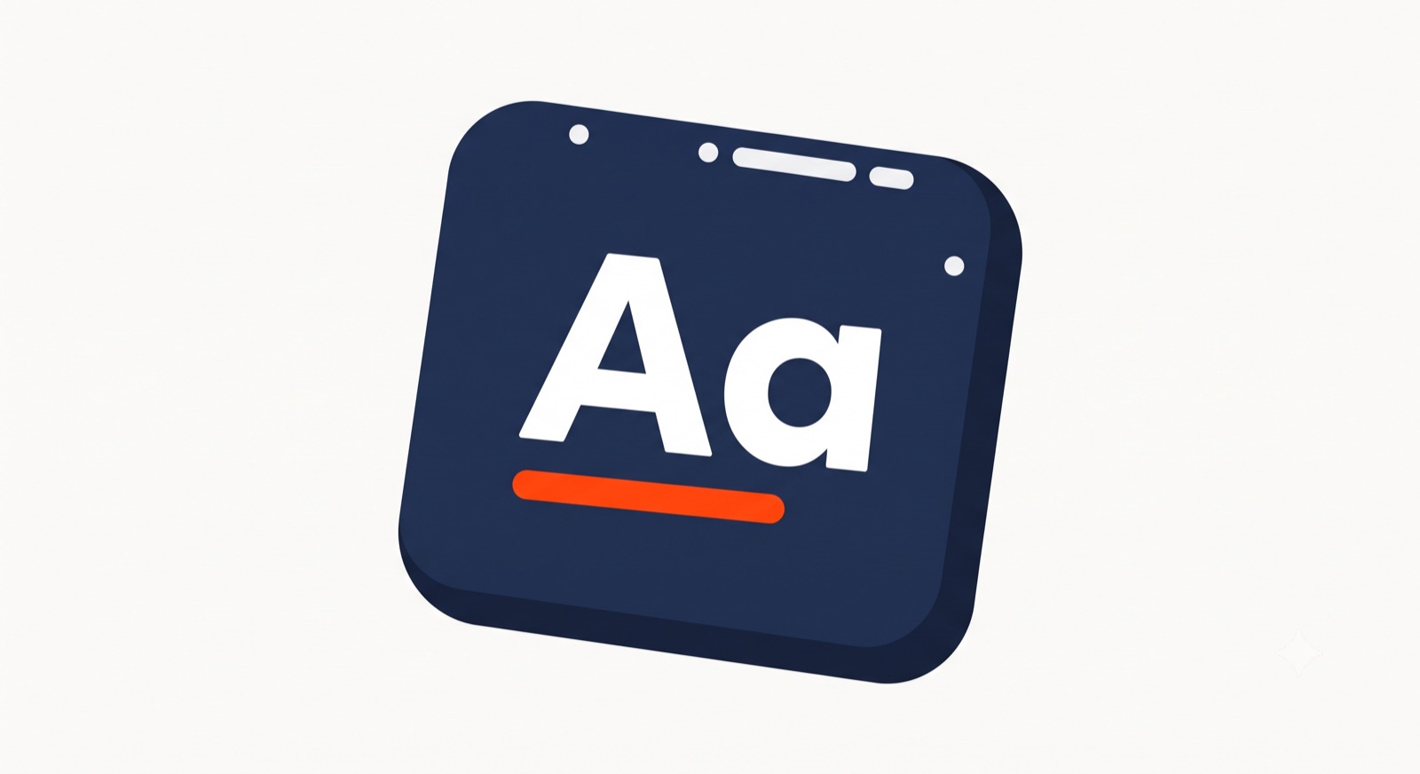 Flat illustration of a type specimen card showing a large Aa with weight and hierarchy labels