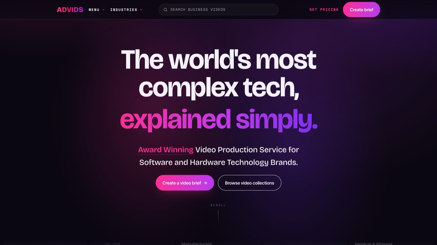 Advids homepage