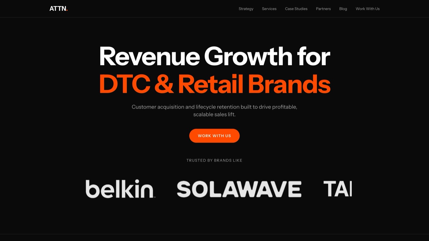 ATTN Agency homepage