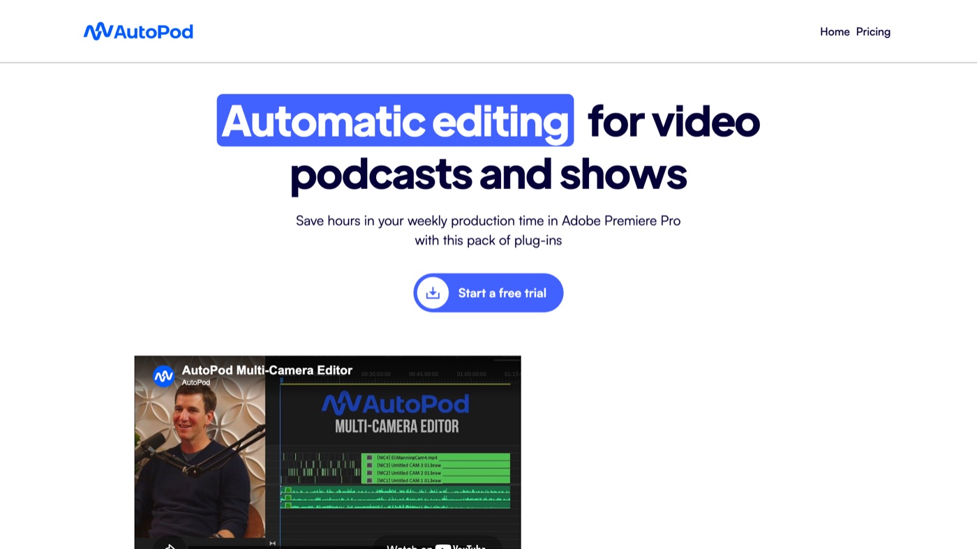 AutoPod homepage