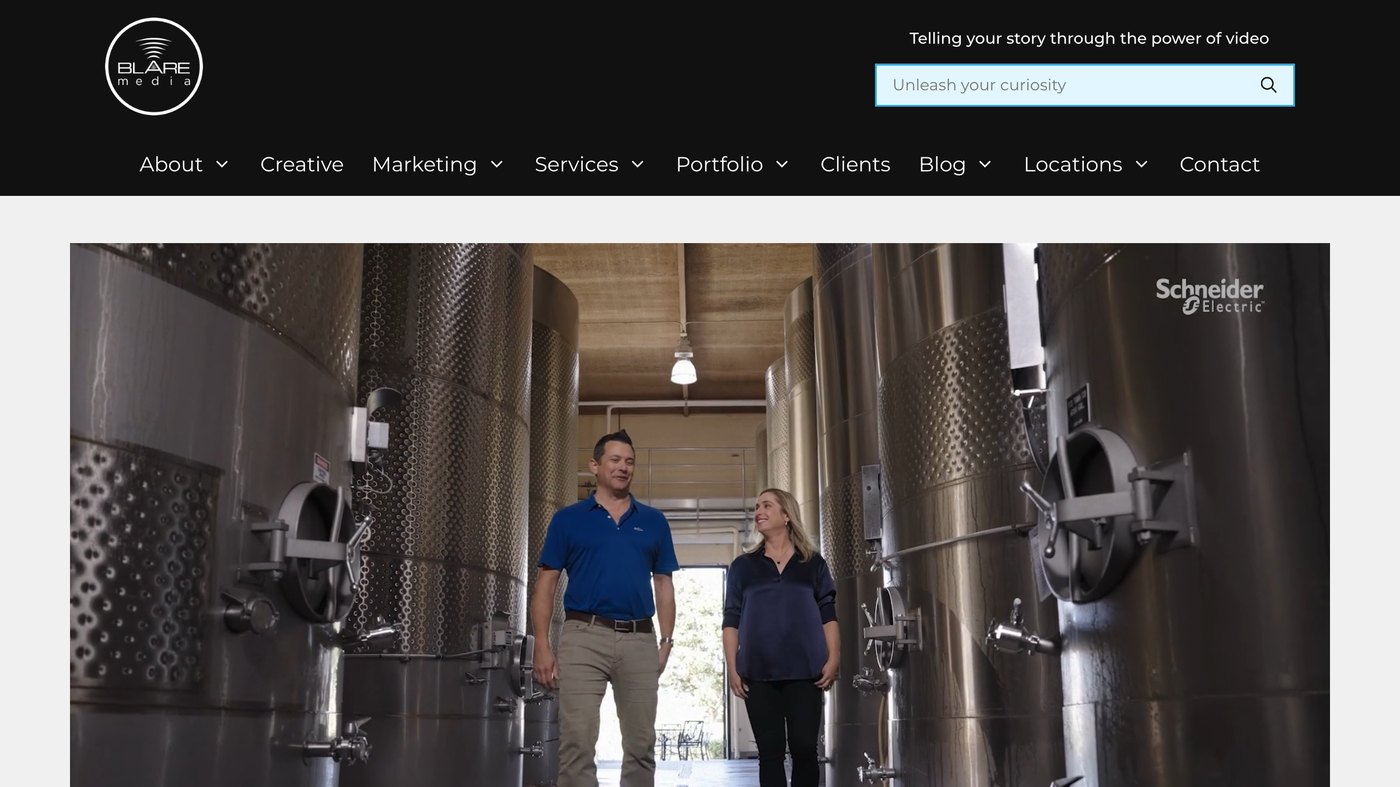 BLARE Media homepage screenshot
