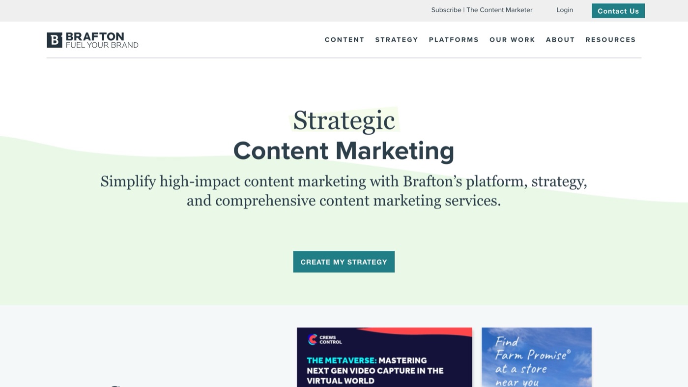 Brafton homepage