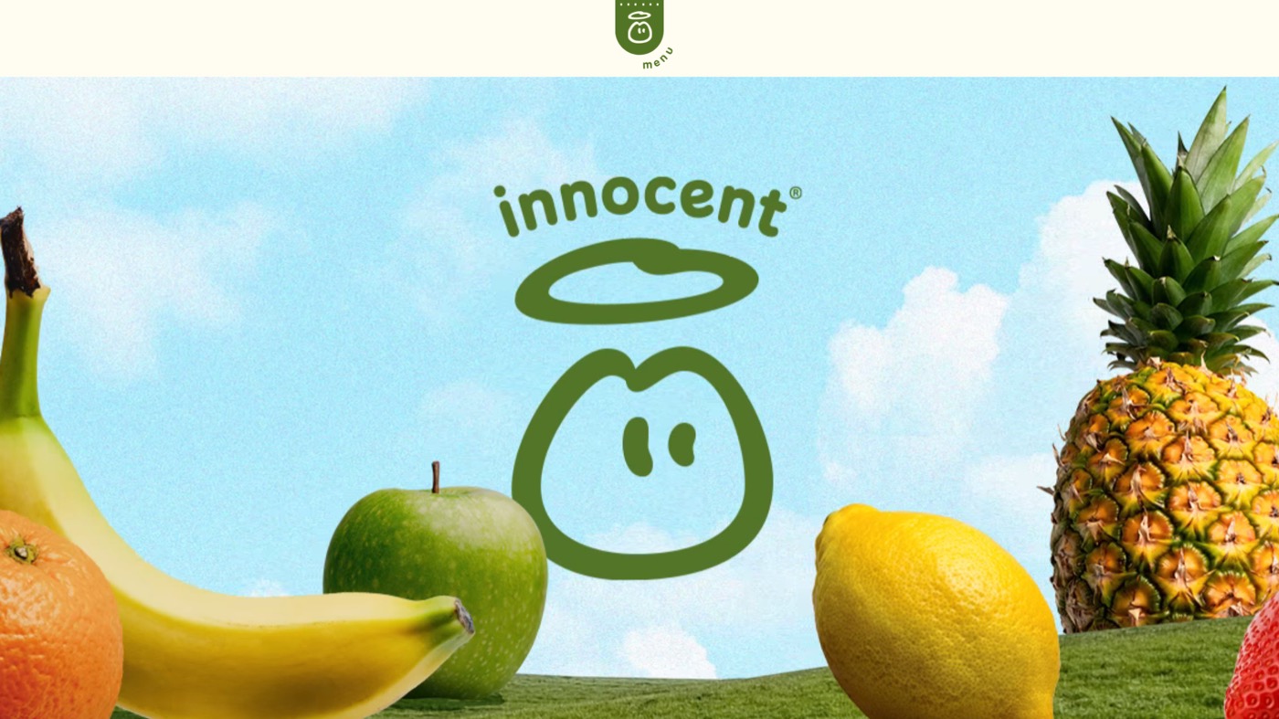 Innocent Drinks, the warm confidant personality: playful, plain-spoken, and friendly.