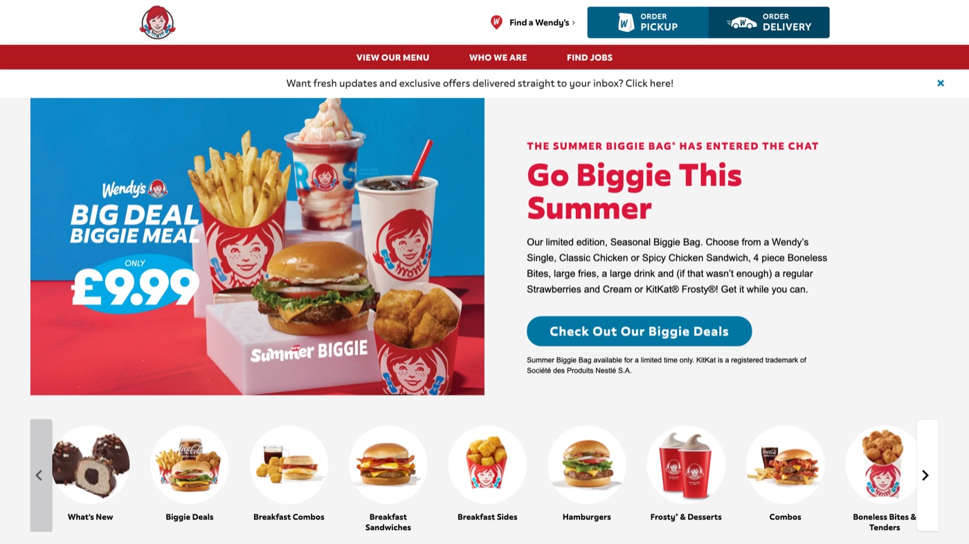 Wendy's, the witty conversationalist personality: quick, playful, and unafraid to joke.