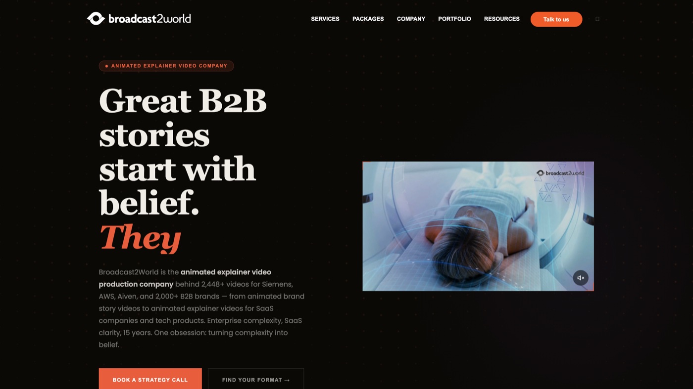 Broadcast2World homepage