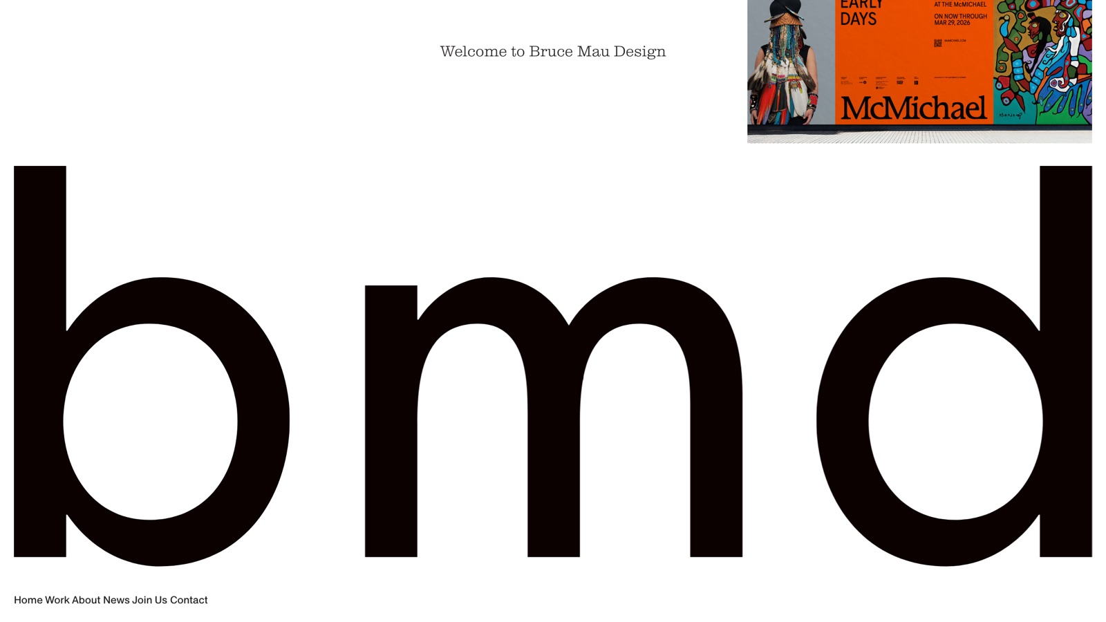 Bruce Mau Design homepage screenshot