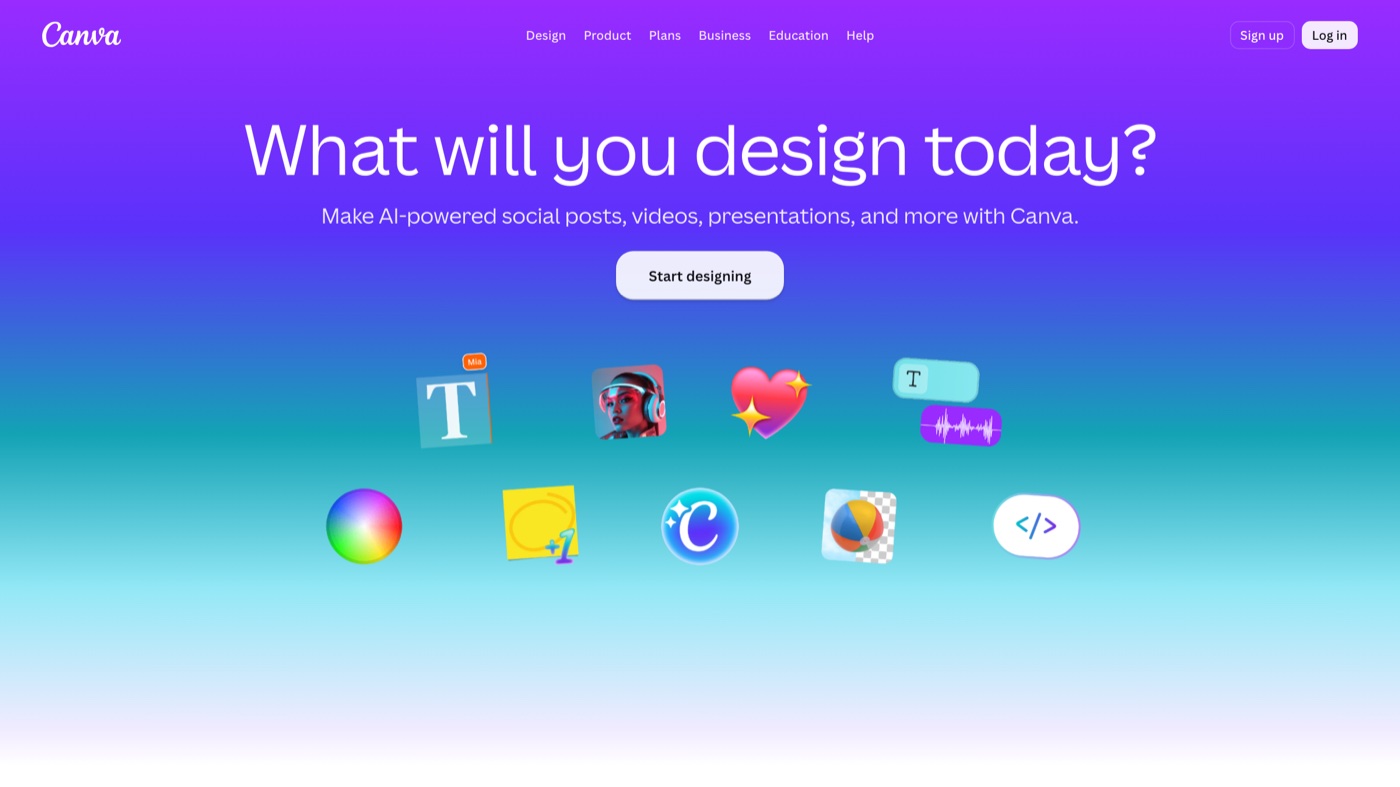 Canva Magic Studio homepage