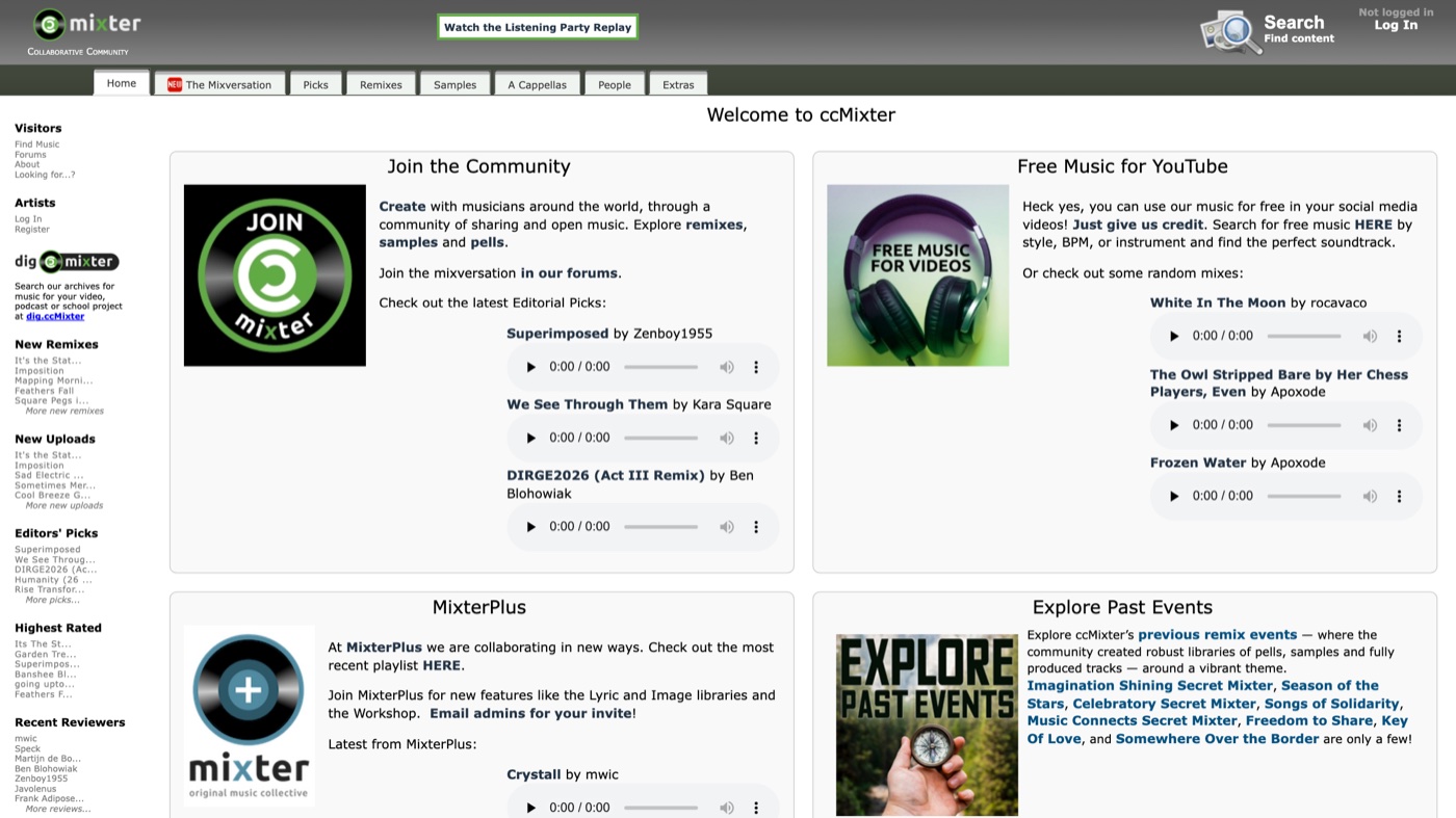 ccMixter homepage