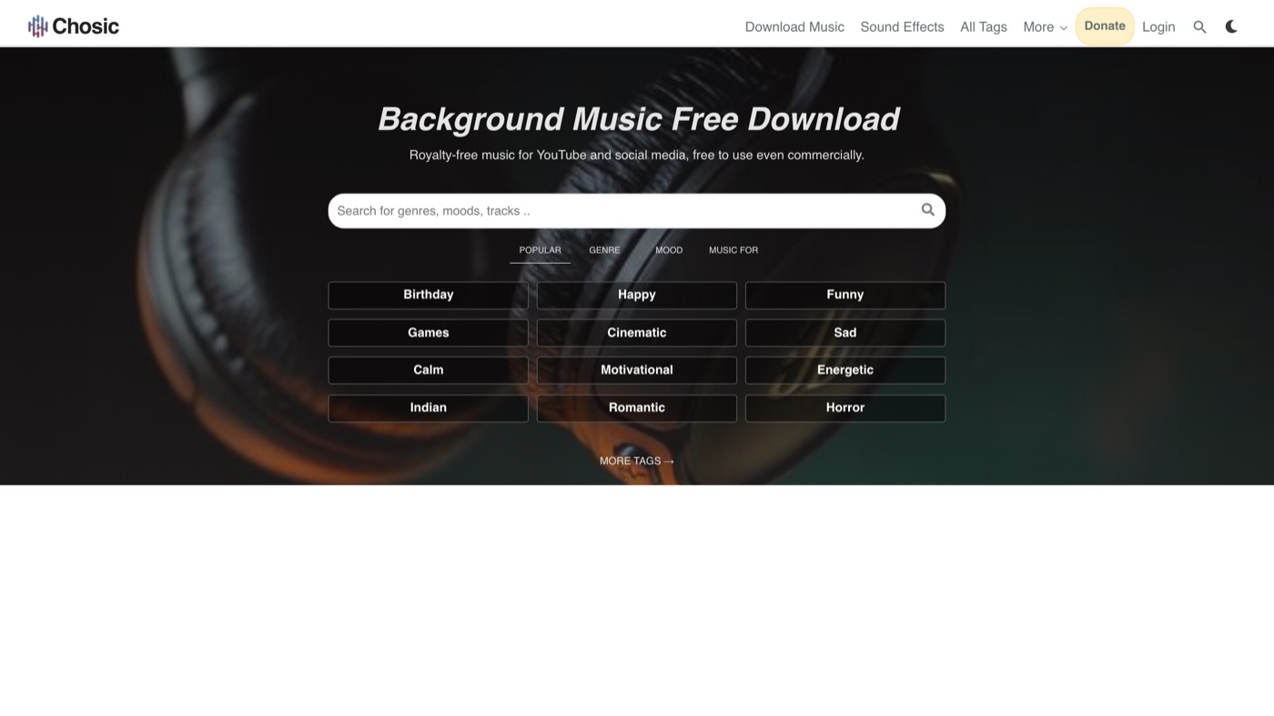 Chosic homepage