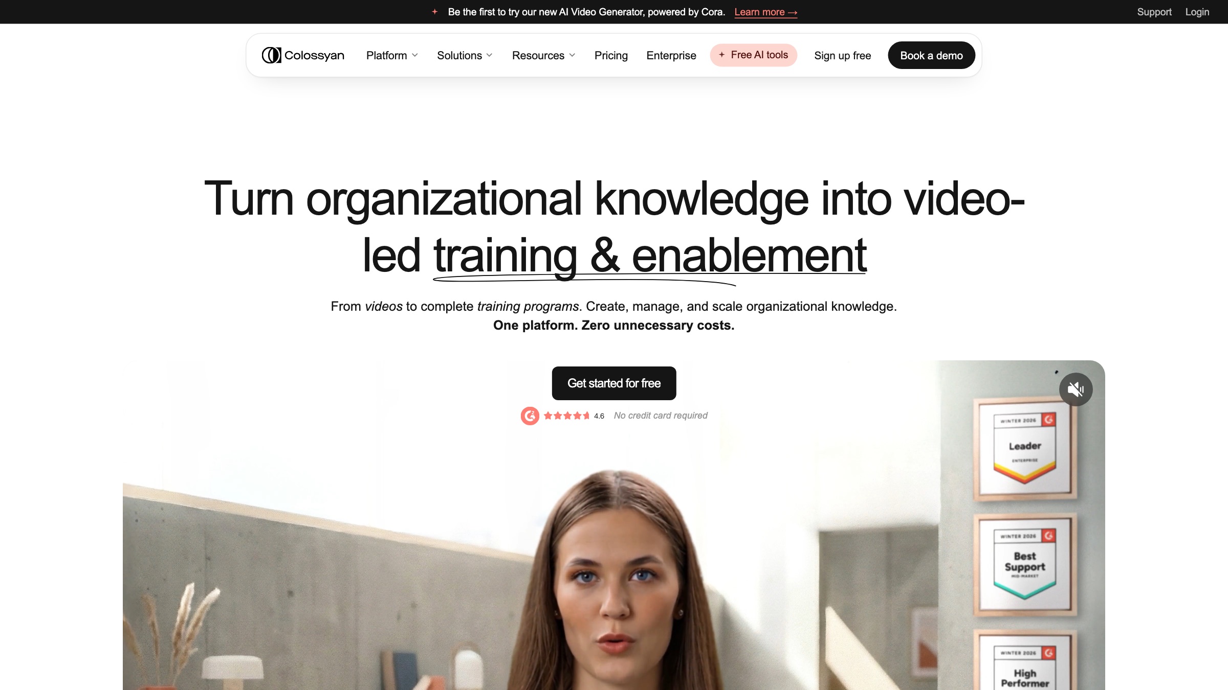 Colossyan homepage