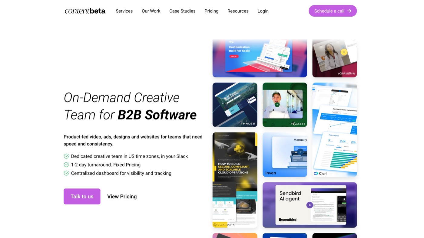 Content Beta homepage