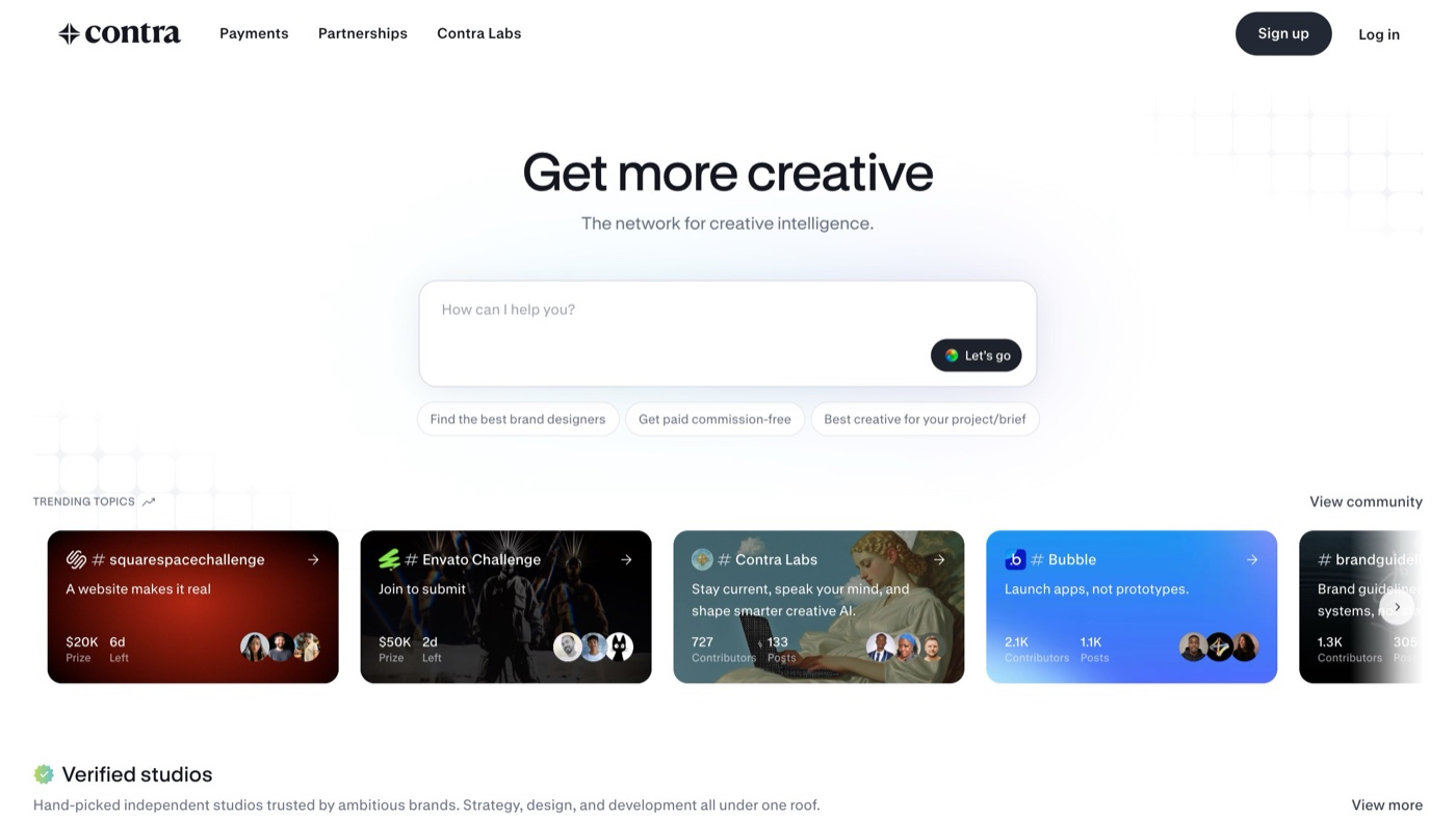 Contra homepage
