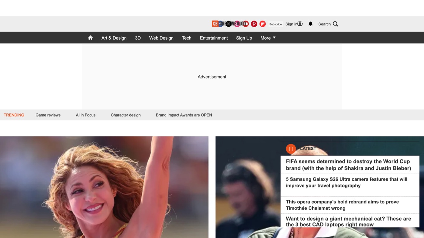 Creative Bloq homepage