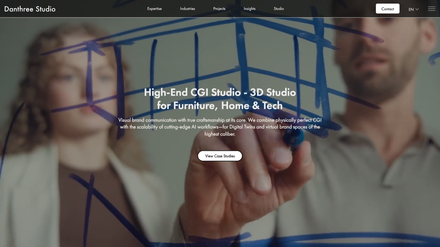 Danthree Studio homepage screenshot