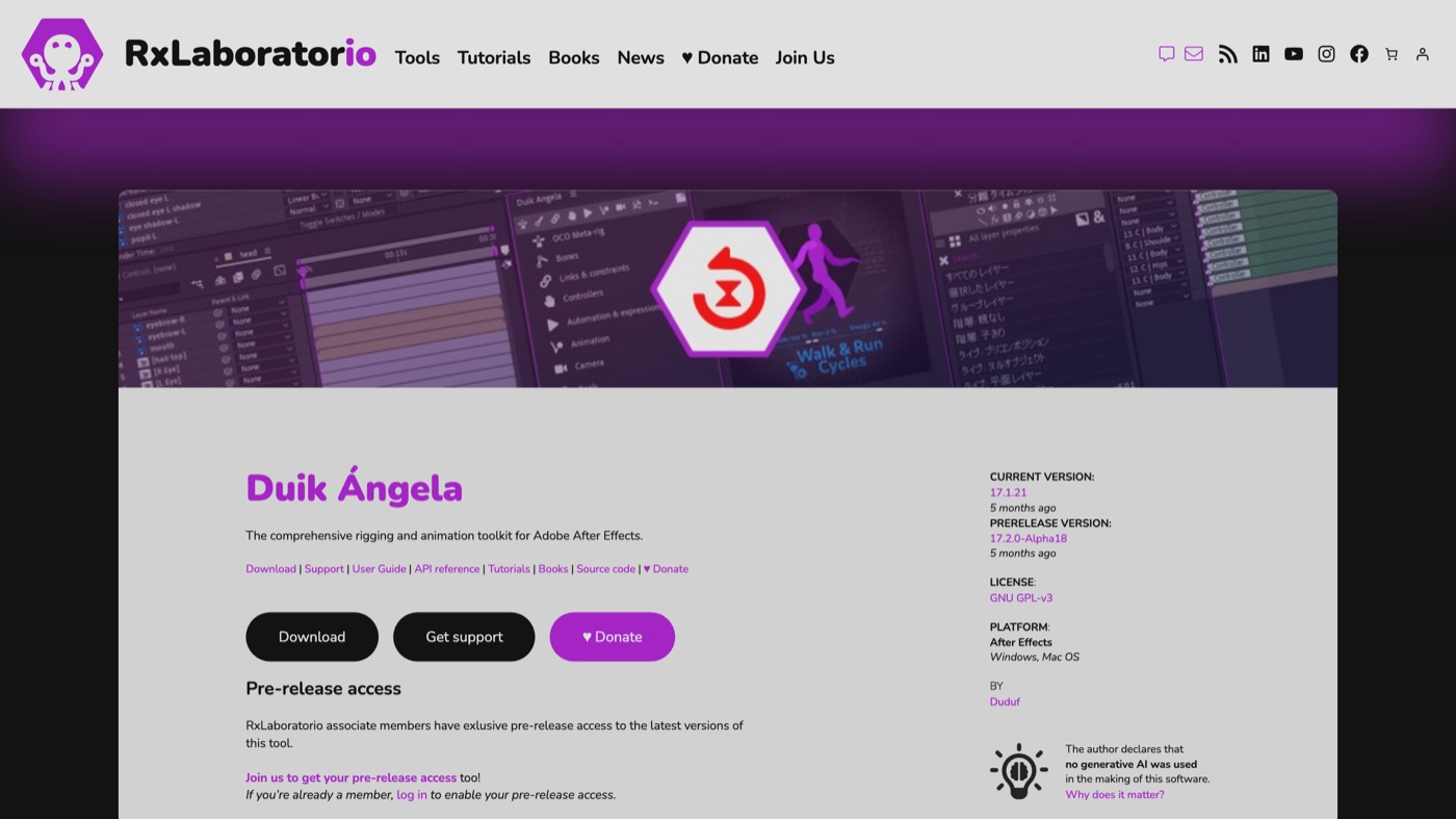 Duik Ángela homepage