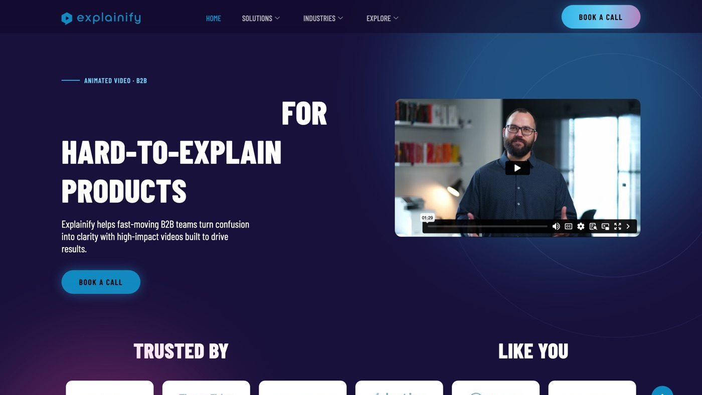 Explainify homepage