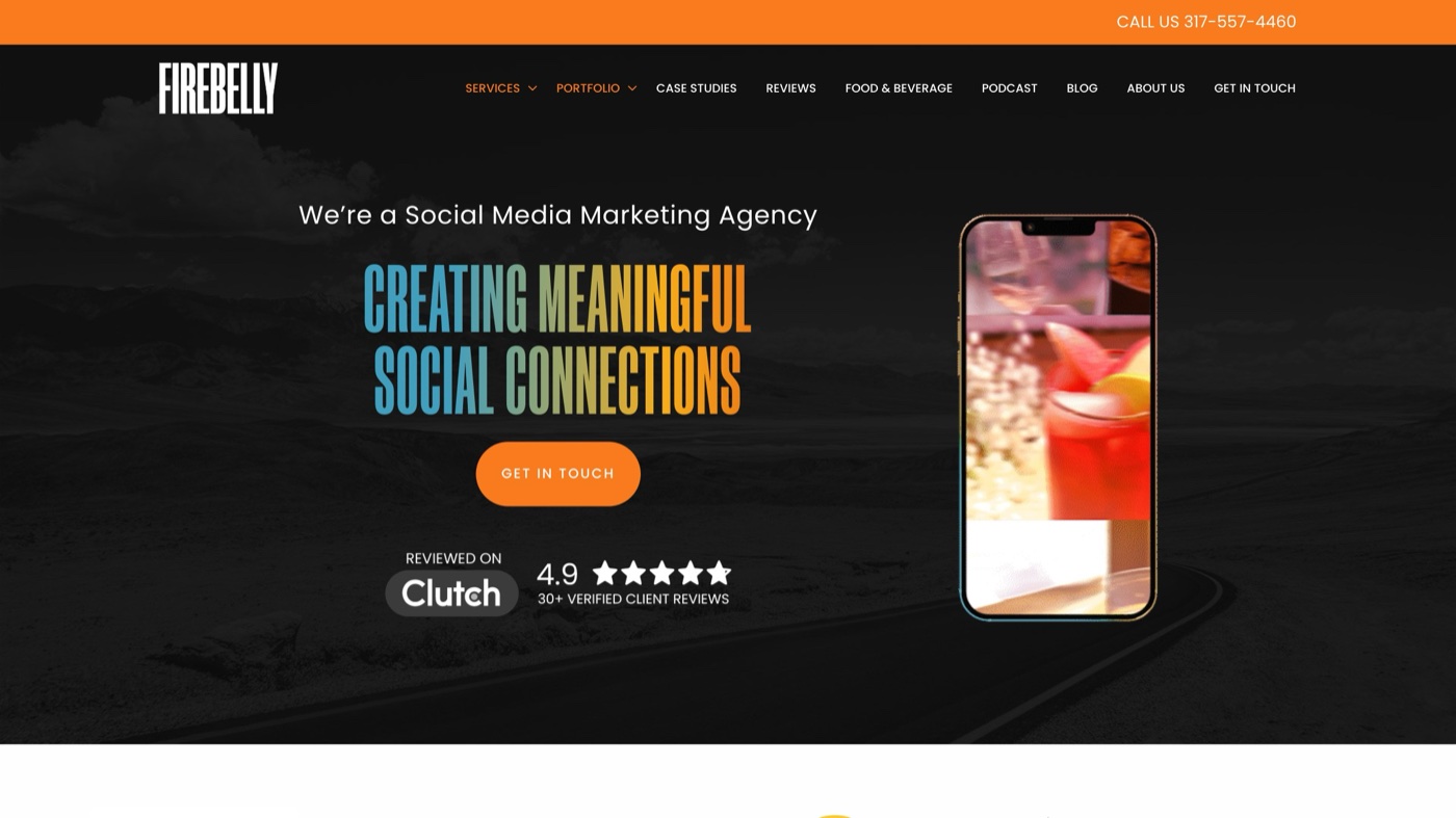 Firebelly homepage.