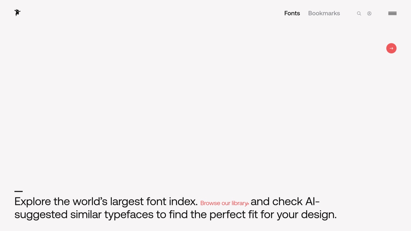 Fonts Ninja homepage
