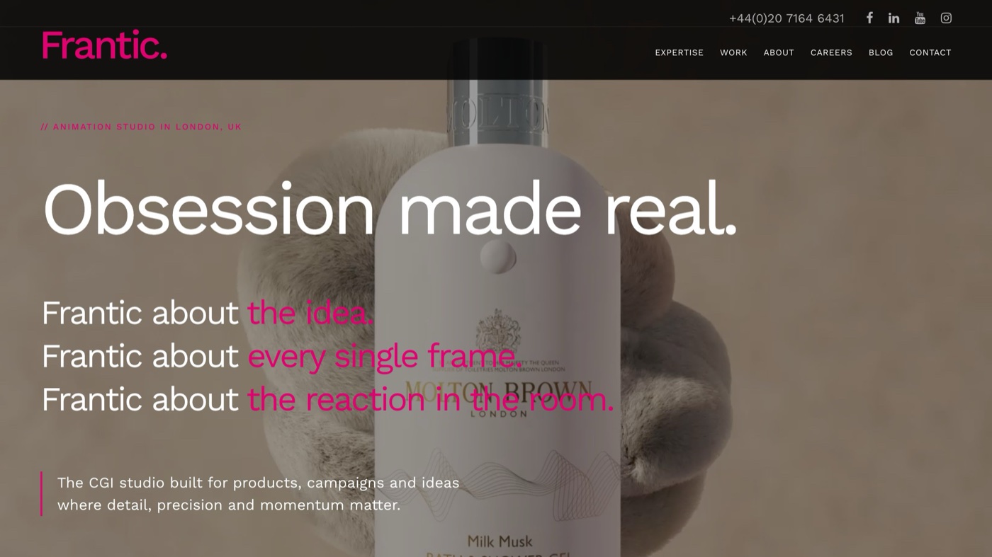 Frantic homepage