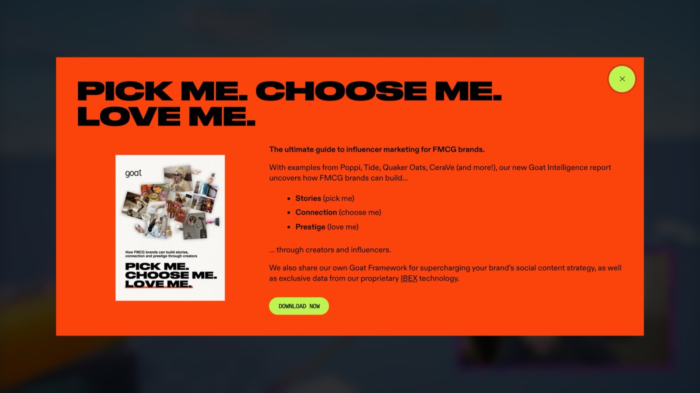 Goat Agency homepage