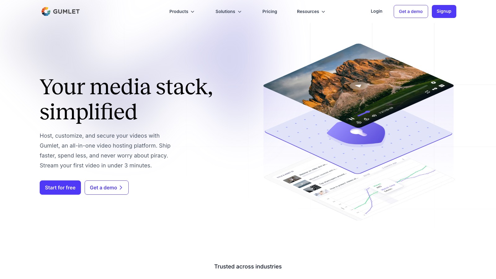 Gumlet homepage