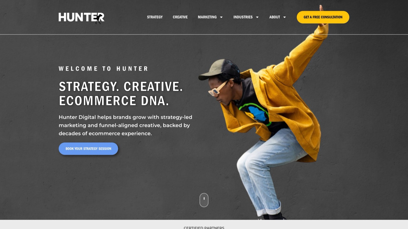 Hunter Digital homepage