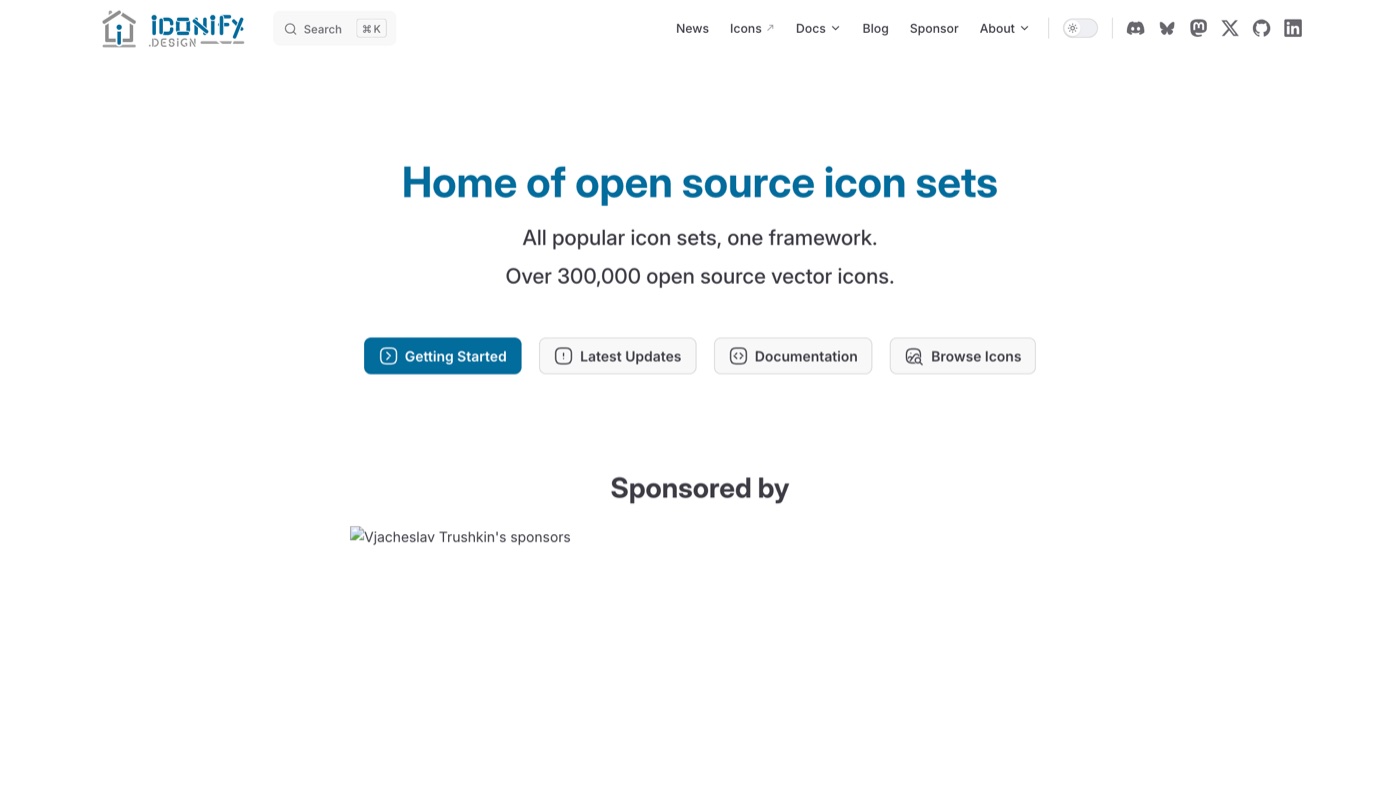 Iconify homepage