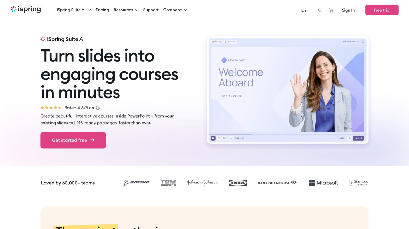 iSpring Suite homepage