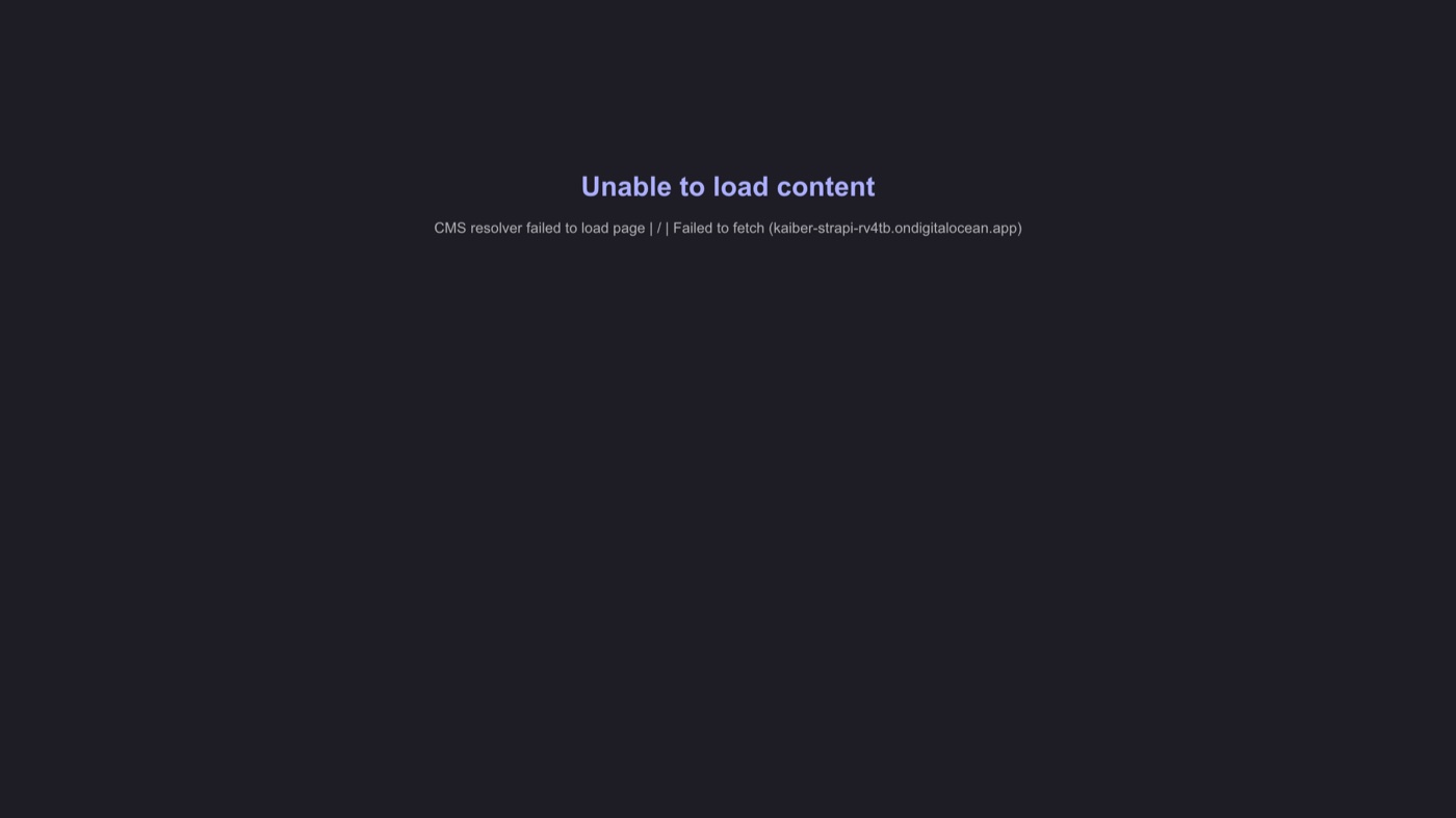 Kaiber homepage