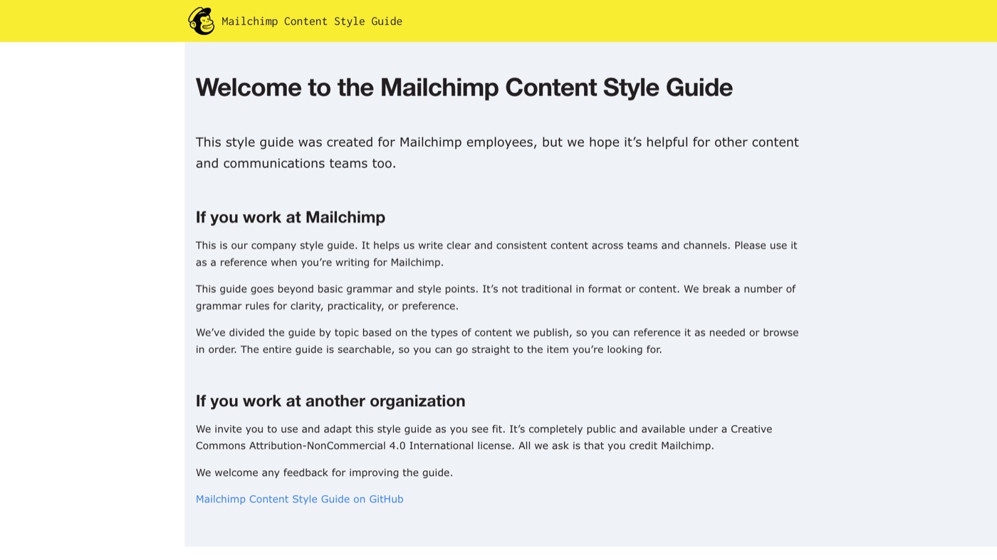 mailchimp styleguide