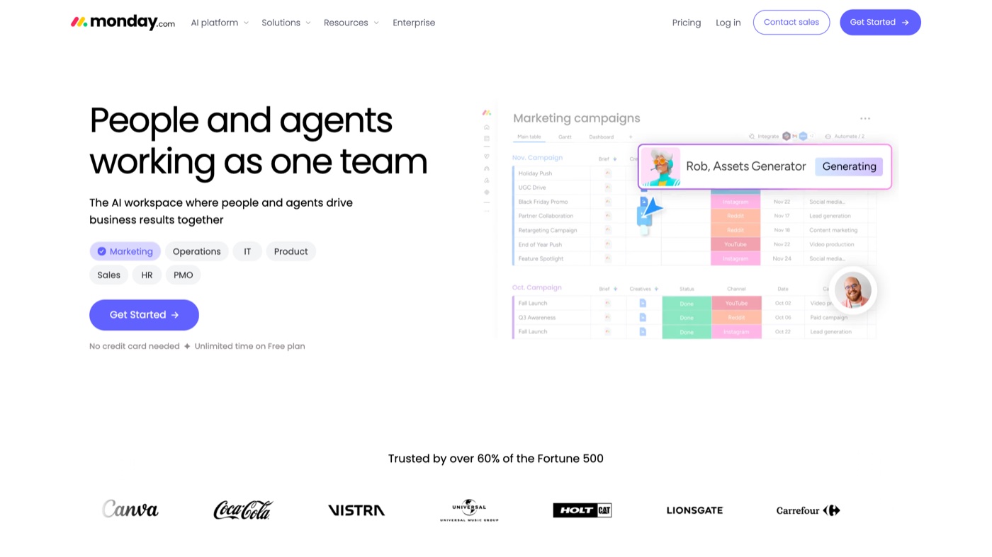 monday.com homepage
