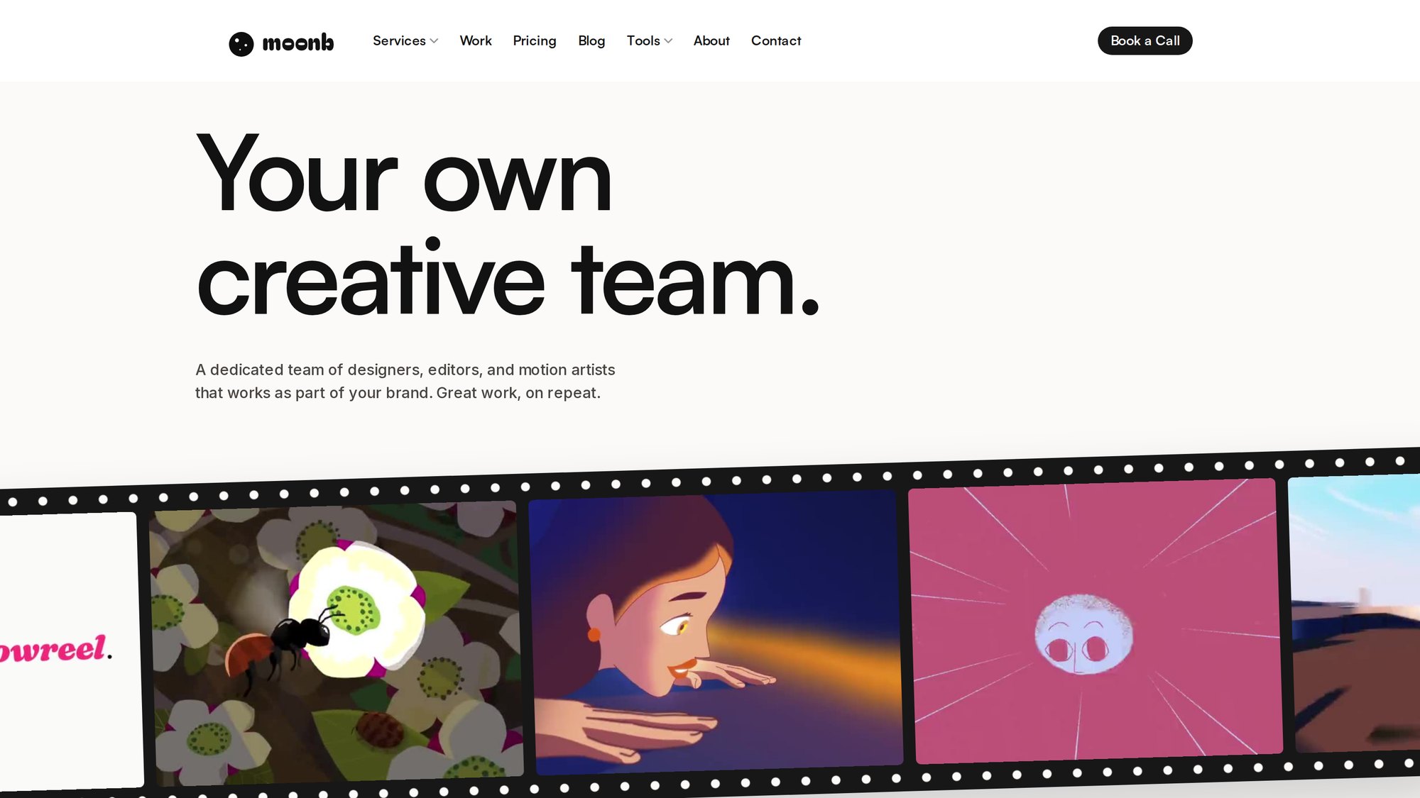 Moonb homepage