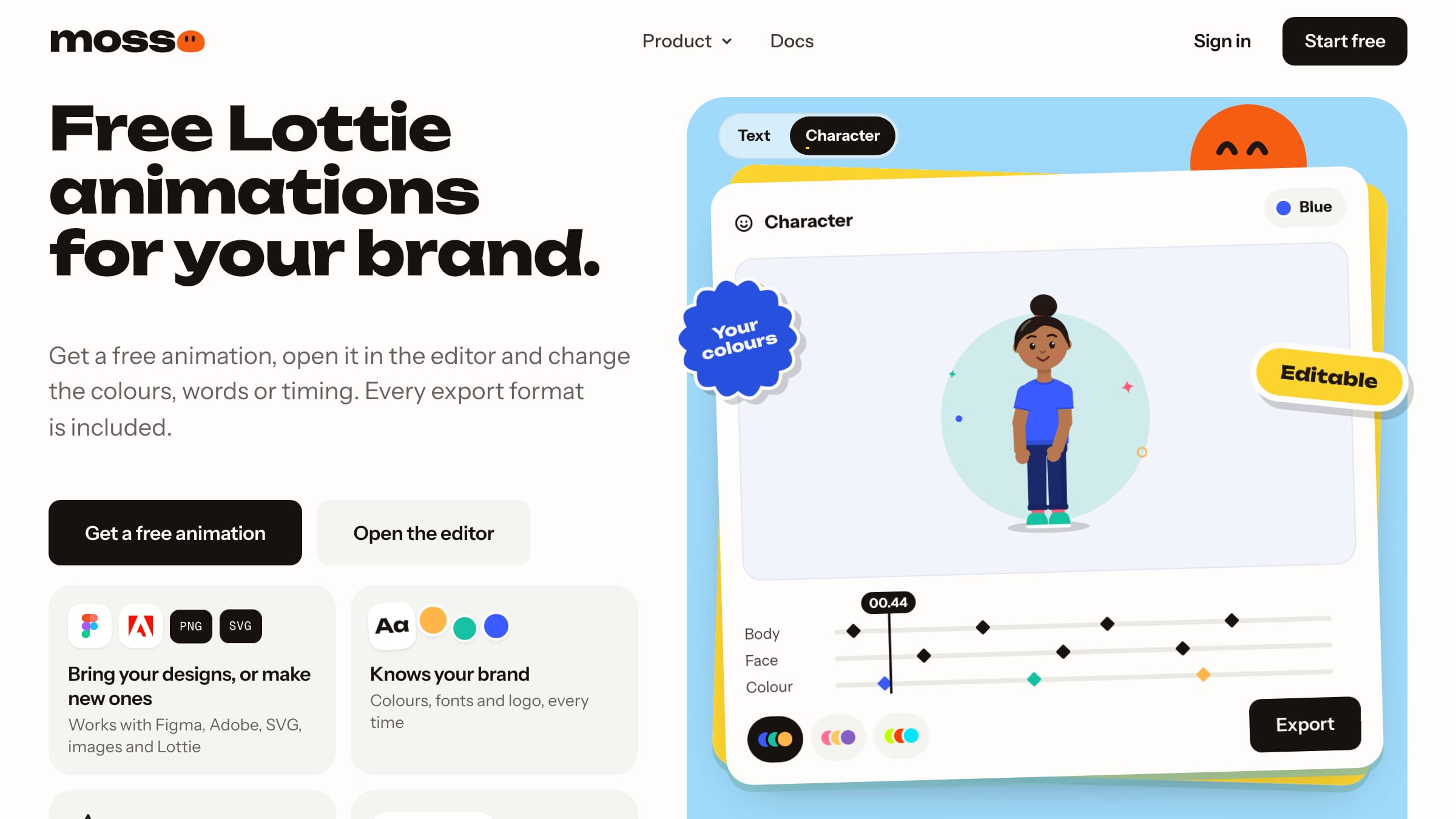 Mosso homepage