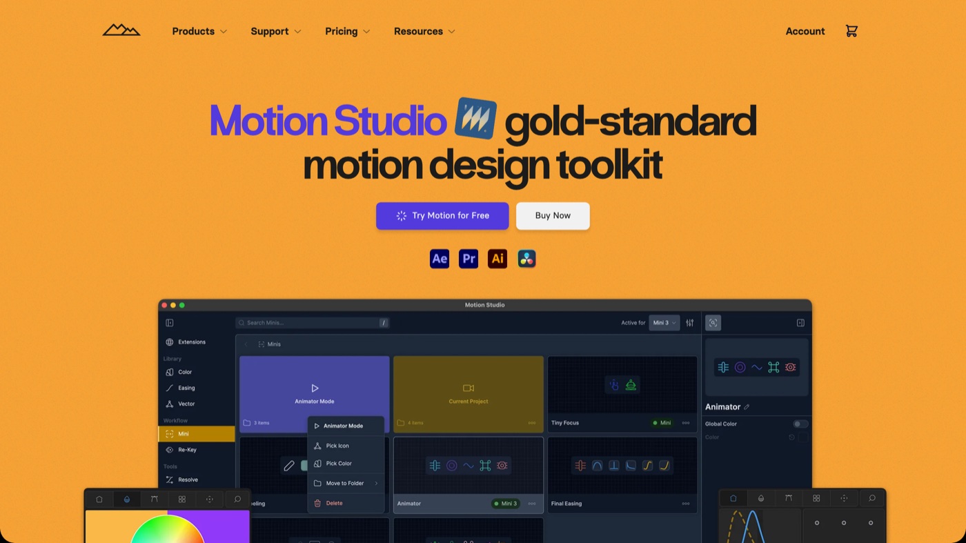 Motion Studio by Mt. Mograph homepage