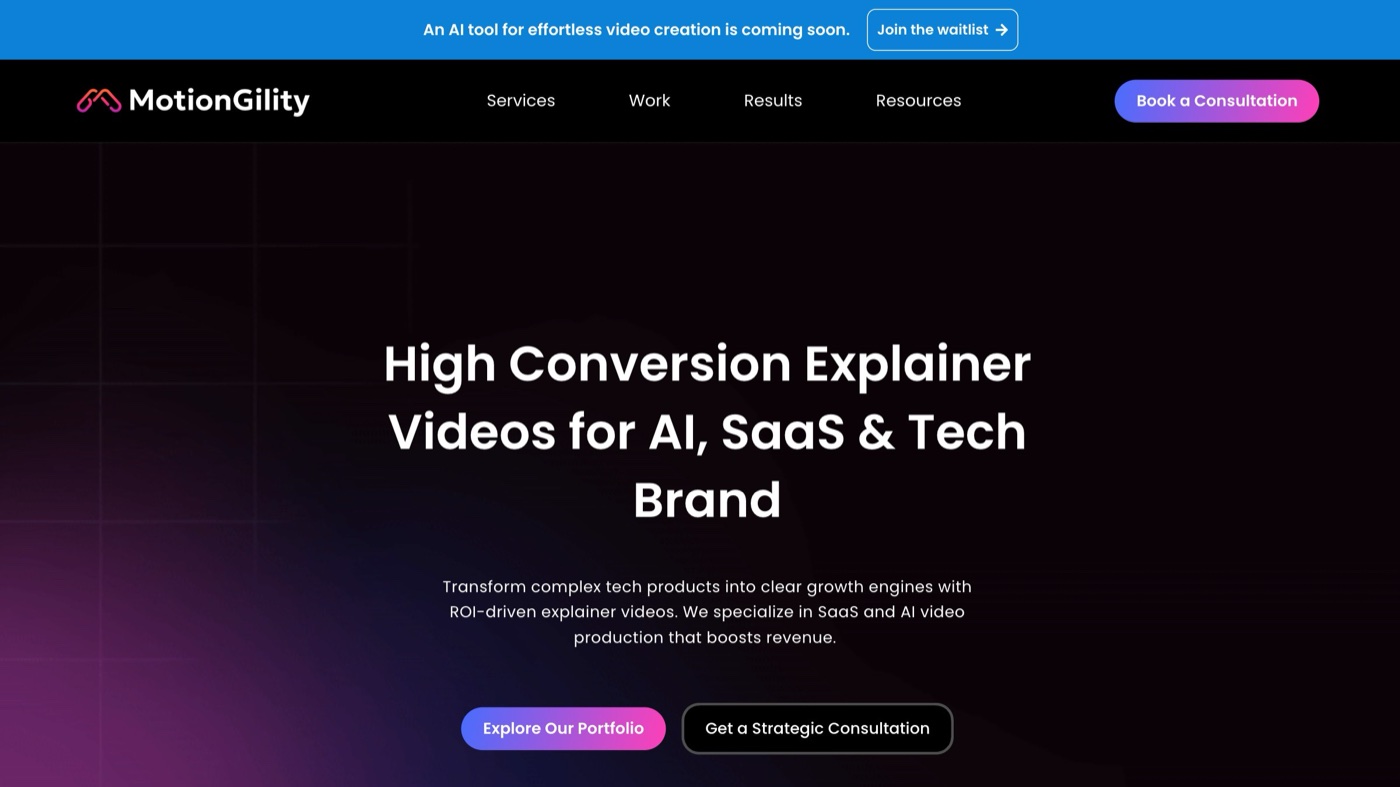 MotionGility homepage