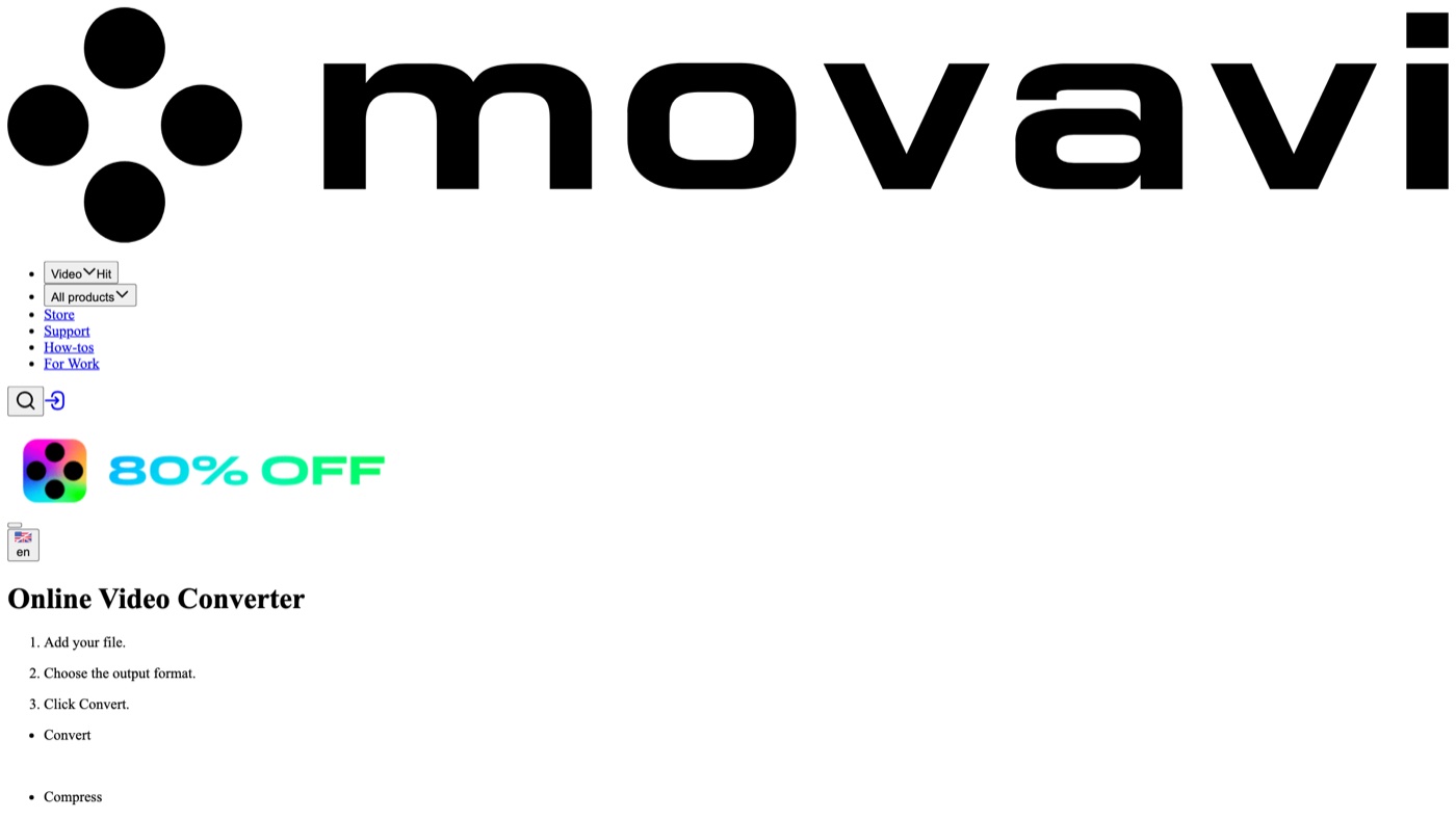 Movavi Video Converter homepage