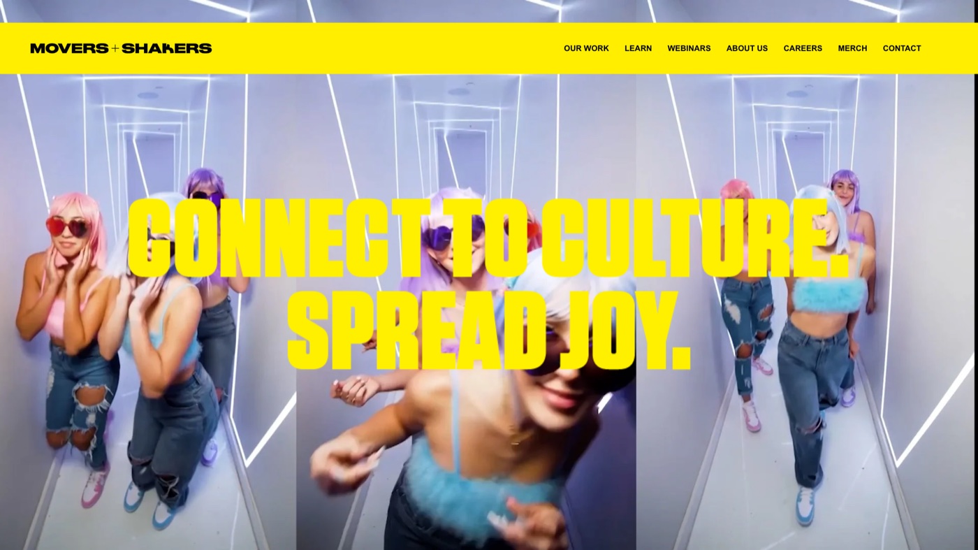 Movers+Shakers homepage